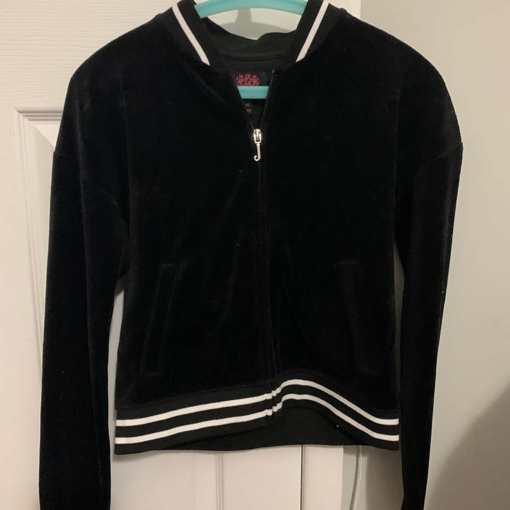 2000’’s Juicy Couture Black Velour Zip Jacket